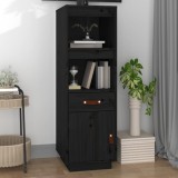 Gossi dulap inalt, negru, 34x40x108,5 cm, lemn masiv de pin