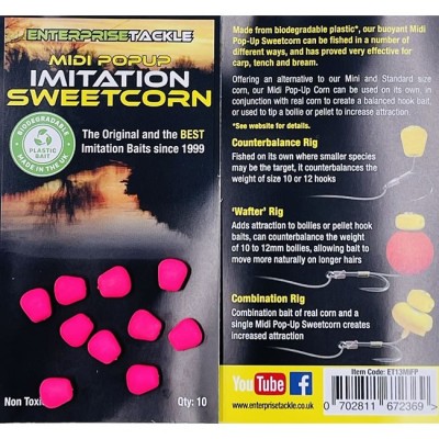 Porumb Artificial Flotant Enterprise Tackle Midi Pop-up Sweetcorn, Fluoro Pink, 10 buc/plic foto