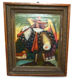 "Arhanghelul Mihail" scoala Cuzco, Peru, ulei pe panza cca 1920-30