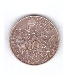Moneda Franta 10 francs/franci 1982, Leon Gambetta 1882-1982, stare buna, curata, Europa, Cupru-Nichel