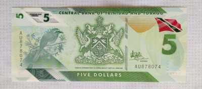 Trinidad Tobago - 5 Dolari (2020) polimer foto