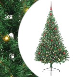 VidaXL Pom de Crăciun artificial pre-iluminat Verde 180 cm PVC 3397019