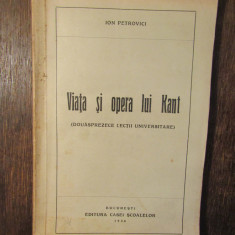 Viața și opera lui Kant - Ion Petrovici