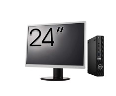 Pachet Calculator Second Hand DELL OptiPlex 5090 Mini PC, Intel Core i5-10500T 2.30 - 3.80GHz, 8GB DDR4, 256GB SSD + Monitor 24&amp;quot; NewTechnology Me