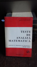 TESTE DE ANALIZA MATEMATICA - IULIUS MUGUREL NICOLESCU foto