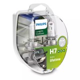 Set becuri H7 PHILIPS LongLife Ecovison; 12V; 55W; Px26d; ECE, 2 buc