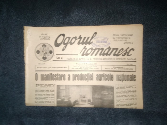 REVISTA OGORUL ROMANESC 17 DECEMBRIE 1939
