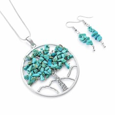 Set bijuterii Pomul Vietii cu Turcoaz &ndash; 114418