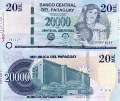 PARAGUAY 20.000 guaranies 2011 UNC!!! foto