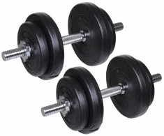 Single-Handed Loading Dumbbells, 2x10kg Kit 20 kg foto