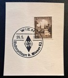 Germania / Austria (Deutsches Reich 1938/1939) "Deutsches Turn- u. Sportfest Breslau 1938" (3Pf , Ștampilă Specială Wien HJ) CLK1