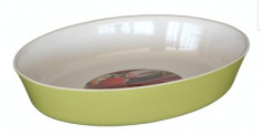 Tava ceramica oval CERUTIL 39x26,5x7,5cm verde Cerutil foto