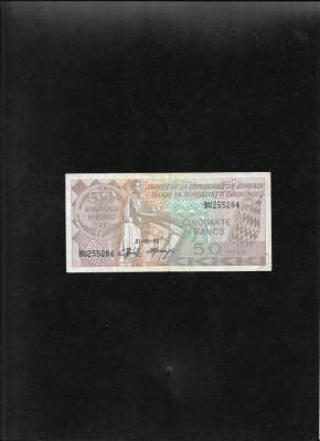 Burundi 50 francs 1993 seria255284 foto