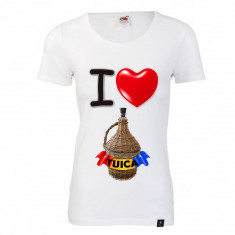 TRICOU DAMA HAIOS &amp;quot;I LOVE TUICA&amp;quot; foto