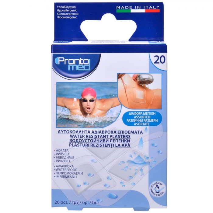 Plasturi Rezistenți la Apă, Pronto Med, Transparent, Set 20 bucăți