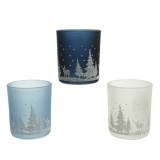 Cumpara ieftin Pahar pentru lumanare - winter white - winter sky - night blue - mai multe modele | Kaemingk