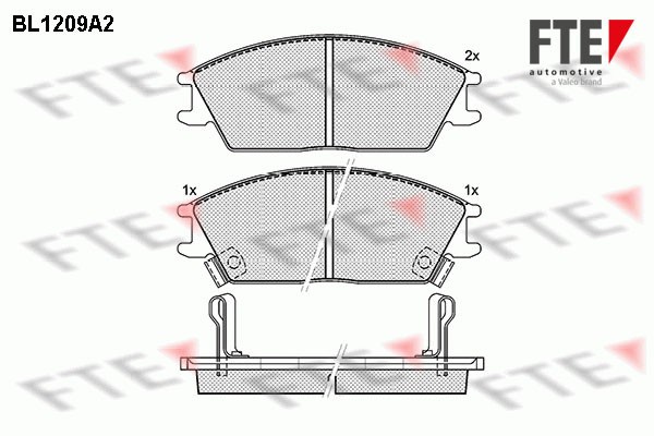 FTE 9010062 set placute frana disc