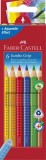 Creioane colorate 6 culori Jumbo Grip Faber-Castell, Faber Castell