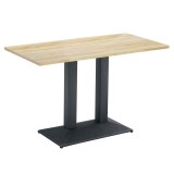Cumpara ieftin Masa metal negru DTD laminat stejar sonoma Rinaldo 120x60x75 cm