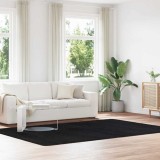 VidaXL Covor shaggy cu pom &icirc;nalt, NAVARRA, negru, 200x290cm, poliester