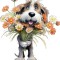 Sticker decorativ, Caine, Gri, 65 cm, 1341STK-3