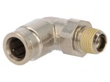 Racord push-in unghi alamă nichelată BSP 1/8
