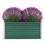Gossi strat inaltat de gradina, verde, 100x40x45 cm, otel galvanizat