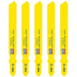 Wilpu HW 12 - Set panze fierastrau pendular tija cu un prag de prindere (T) 76.5 mm lemn taiere curba fina 5 bucati
