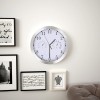Ceas de Perete Alb, 30cm, Cuarț, Termometru și Higrometru - Ideal Acasă/Birou