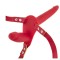 Strap-on pentru Femei-Double Dildo-Silicon, Rosu, Guilty Toys