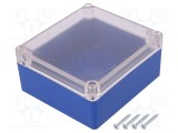 Carcasă universală KRADEX ABS albastru IP65 115mm x 125mm x 58mm