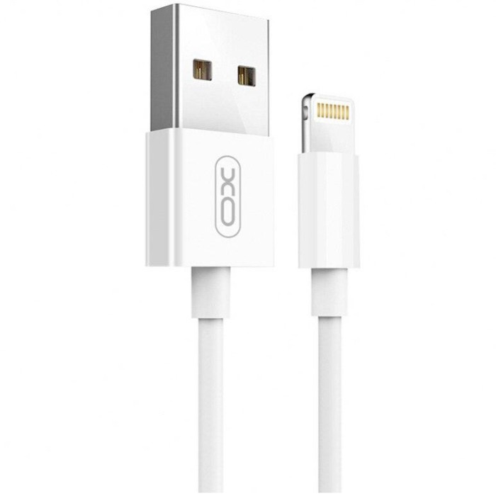 Cablu Date si Incarcare XO Design, NB47, USB la tip Lightning, 1m, 2.4 A, Alb