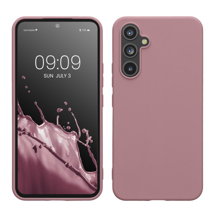 Husa Kwmobile pentru Samsung Galaxy A54 5G, Roz, Silicon, KWM000018FR025C