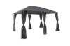 Pavilion Gradina 3x4m Gri cu Pereti Laterali, Metalic, Impermeabil, Protectie UV, Livrare Gratuita