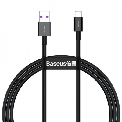 Cablu Baseus Type-C 66W, 1m, negru foto