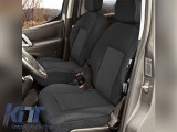Usa Kegel seria Tailor Made set potrivit pentru scaunele din fata si din spate ale Citroen Berlingo Multispace, Peugeot Partner 2008-2018, negru Perfo