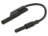 Cablu de măsurare 32A 4mm cu izolație și soclu axial negru HIRSCHMANN T&amp;M
