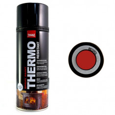 Vopsea spray acrilic rezistent la temperatura 600 grade, rosu-Red Rosso 400ml foto