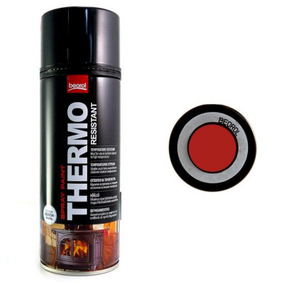 Vopsea spray acrilic rezistent la temperatura 600 grade, rosu-Red Rosso 400ml GartenVIP DiyLine foto