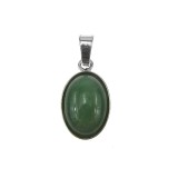 Cumpara ieftin Pandantiv argint cu aventurin verde natural 14x10 MM