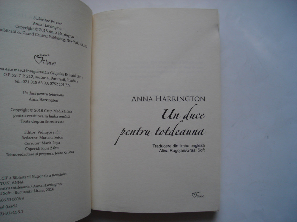 Un duce pentru totdeauna - Anna Harrington, Litera | Okazii.ro