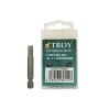Set 12 biti drepti TROY 22226 SL4.5 x 50mm, Cr-V, cutie plastic