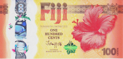 Bancnota Fiji 100 Centi (2023) - PNew UNC ( polimer, comemorativa ) foto