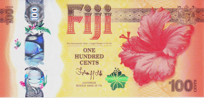 Bancnota Fiji 100 Centi (2023) - PNew UNC ( polimer, comemorativa )
