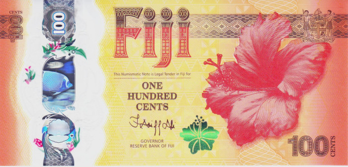 Bancnota Fiji 100 Centi (2023) - PNew UNC ( polimer, comemorativa )