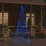 Brad de Crăciun pe catarg, 500 LED-uri, albastru, 300 cm