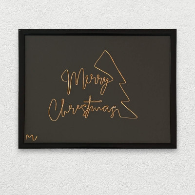 Tablou cu mesaj &amp;ndash; Merry Christmas, 13&amp;times;18 cm foto