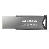 Adata - Memory Stick (AUV350-64G-RBK) - USB 3.2 FlashDrive, 64GB, 90/40MB/s - Silver