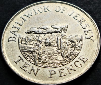 Moneda 10 PENCE - JERSEY, anul 1992 *cod 805 foto