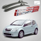 Cumpara ieftin Ștergătoare Citro&euml;n C2 Gen I JM Hatchback 2003-2009 | Set Față Flat &ndash; TeamCar&reg;